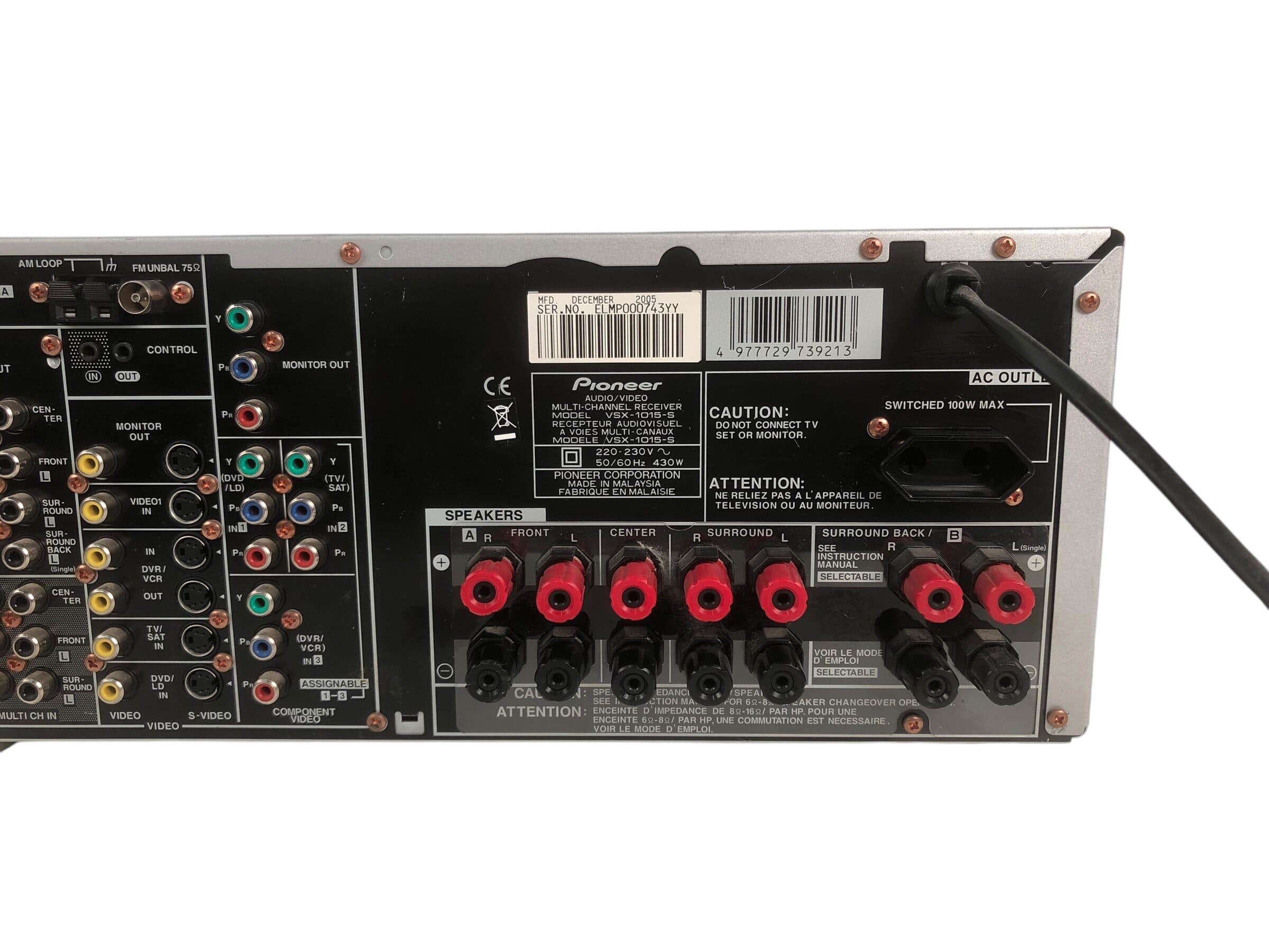 Pioneer VSX-1015 m/fjernkontroll bilde 10