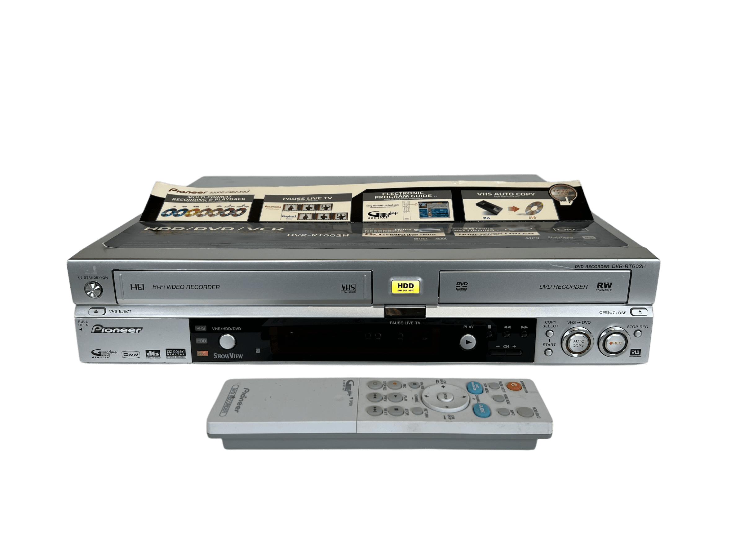 Pioneer DVR-RT602H-S VHS/DVD/HDD opptaker