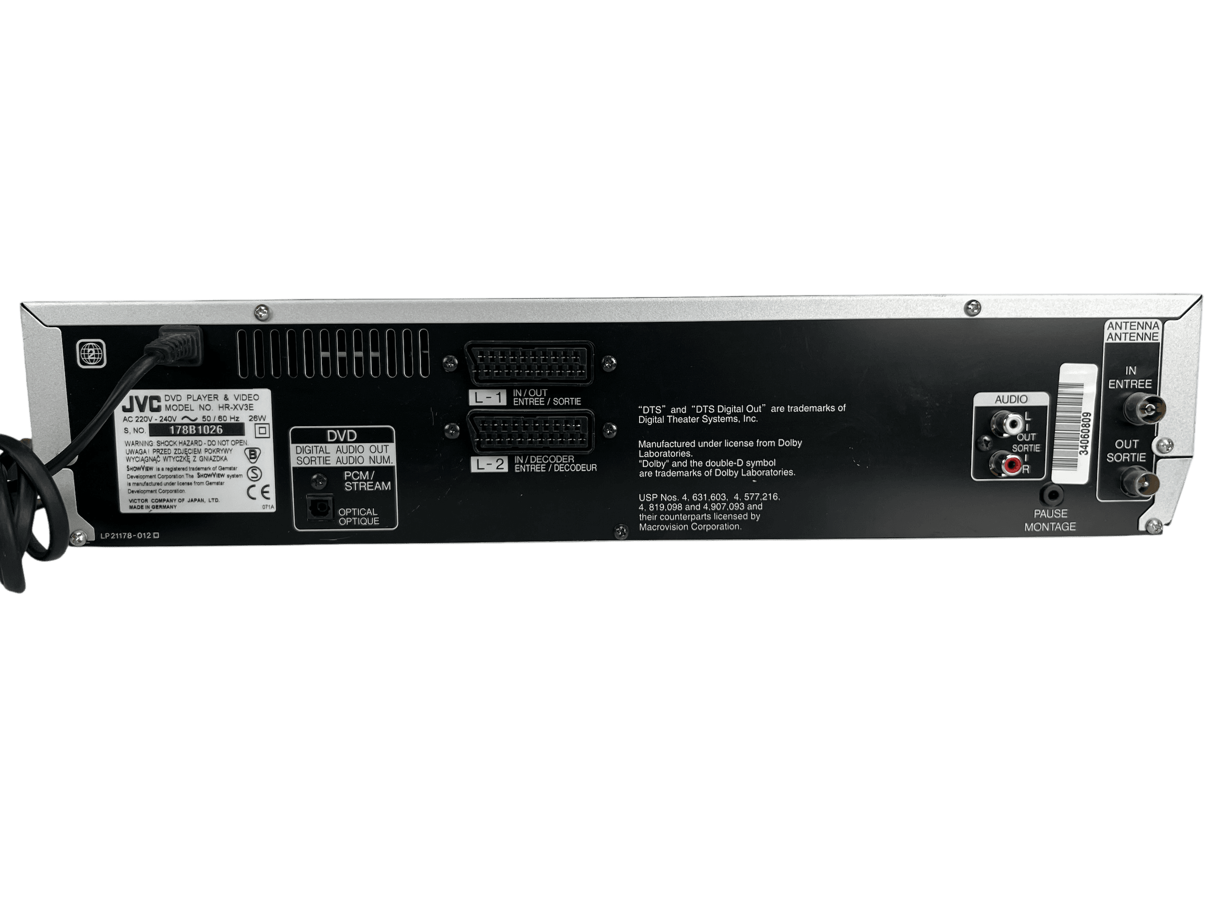 JVC HR-XV3 DVD/VHS Combo m/ kontroll bilde 5